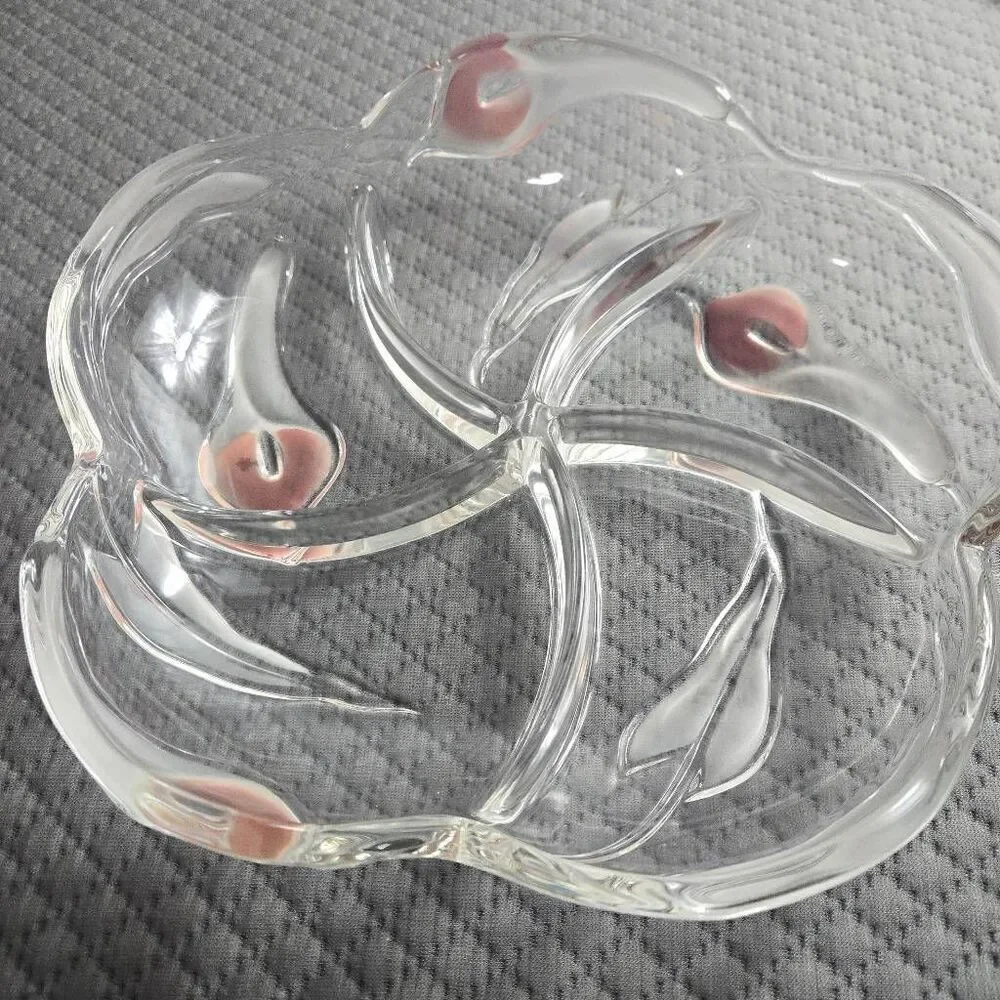 Mikasa Crystal Divided Relish Calla Lily Mayfair 5 Compartment 549/345 W Germany